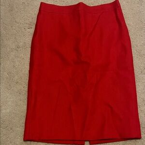J. Crew Vibrant Red Pencil Skirt